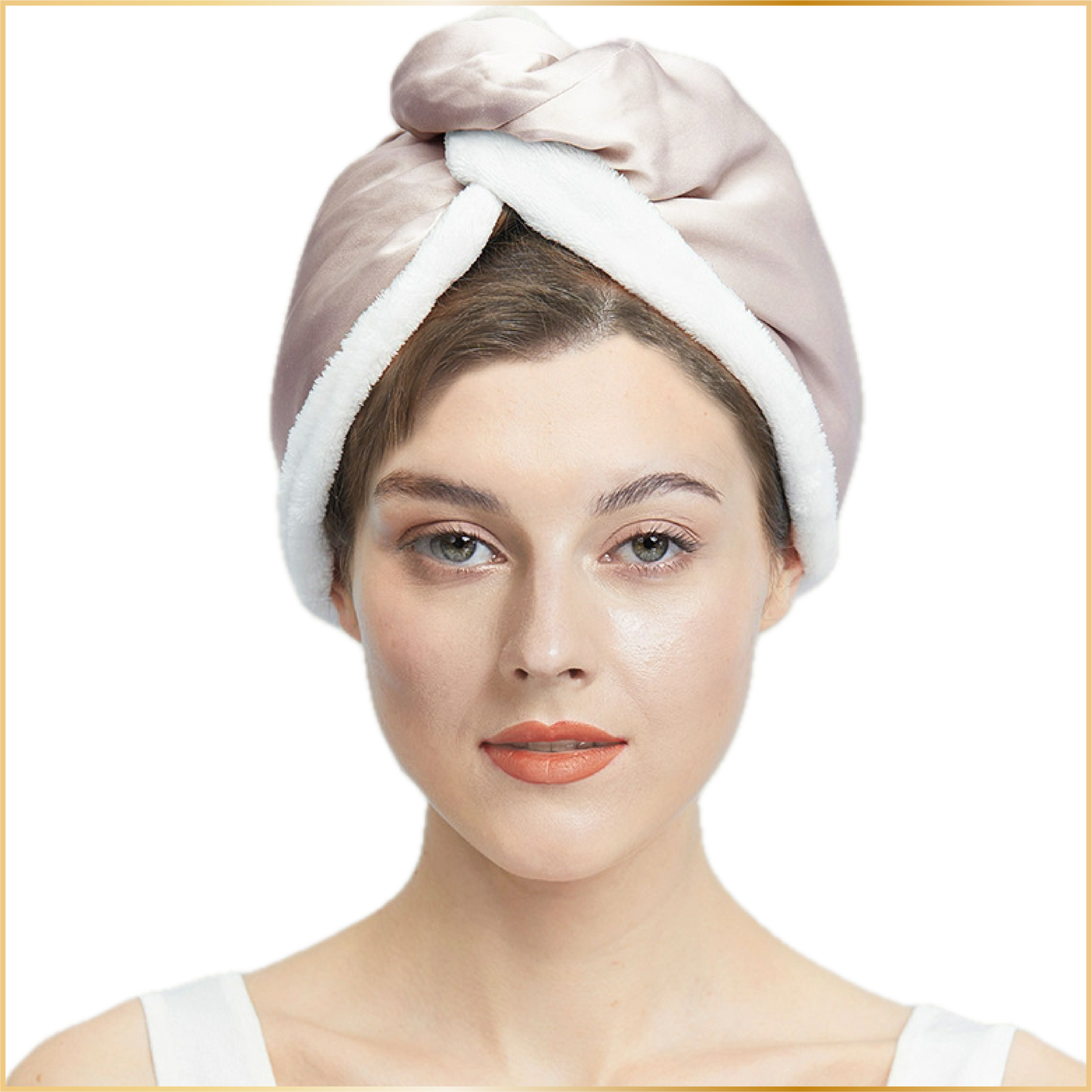 Serviette turban 2en1 en soie de mûrier et microfibre